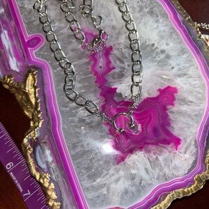 Silver Chain Necklace Pendant choker